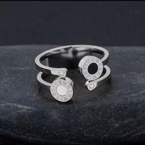 Fashion Design Woman Rings Stainless Steel Rings Size 8
